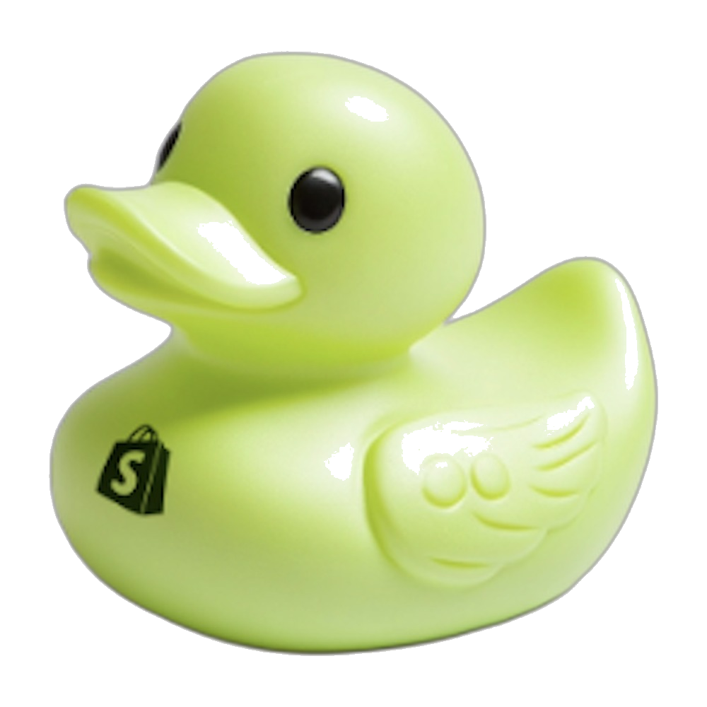 Shopify branded rubber duck